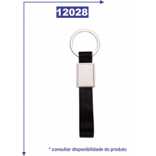 Chaveiro de metal com tira de borracha 12028
