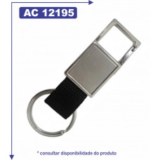 Chaveiro retangular personalizado de metal 12195