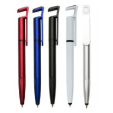 Caneta Plástica Personalizada IB 708 Touch com Base para Celular e Limpador Caneta Plástica Personalizada IB 708 Touch com Base para Celular e Limpador